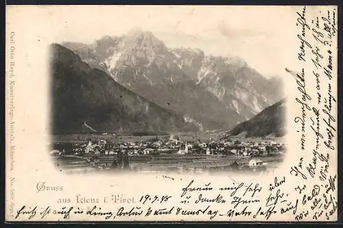 AK Lienz i. Tirol, Teilansicht mit Bergen