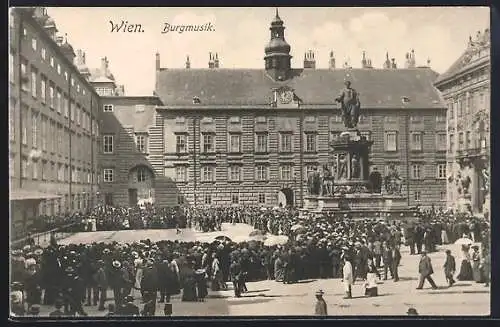 AK Wien, Am Hof, Burgmusik am Denkmal