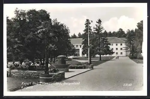 AK Bad Tatzmannsdorf /Burgenland, Partie im Kurpark