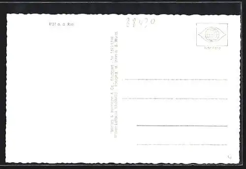 AK Rot a. d. Rot, Teilansicht mit Kirche und Strassenpartie