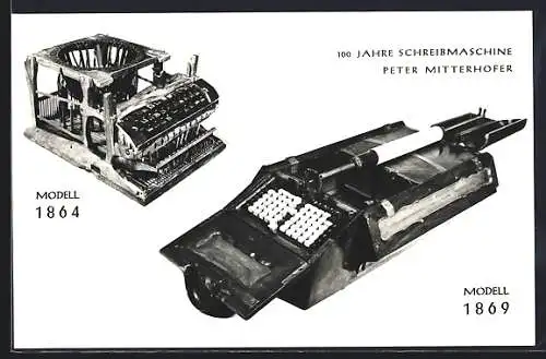 AK Schreibmaschinen von 1864 und 1869