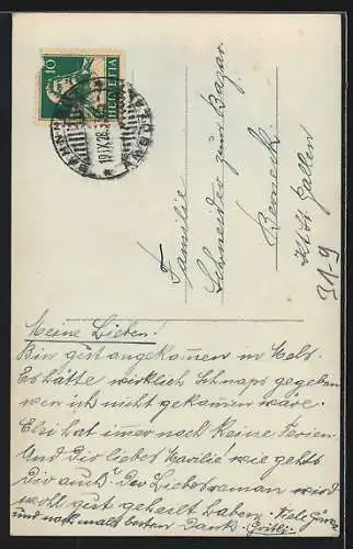 AK Lächelnde Frau spielt Gitarre, Treue Liebe