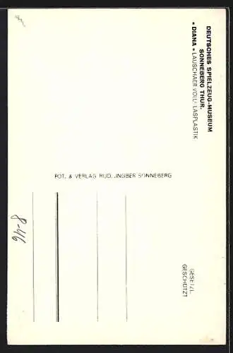 AK Sonneberg /Thür., Deutsches Spielzeug-Museum, Vollglasplastik Diana