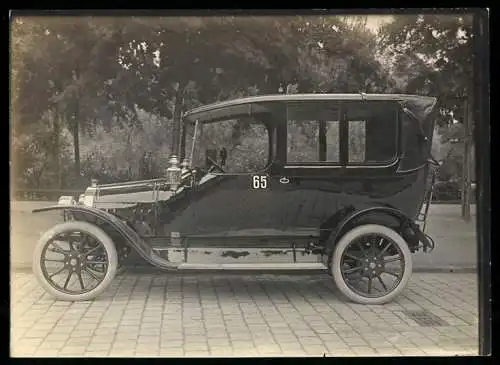 Fotografie Auto Siemens-Schuckert, Cabriolet mit Weinberger Karosserie vor der Fabrik Zeppelinstr. 71 in München