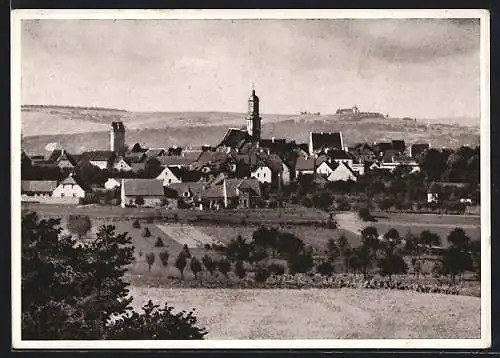 AK Volkach, Blick auf die Vogelsburg