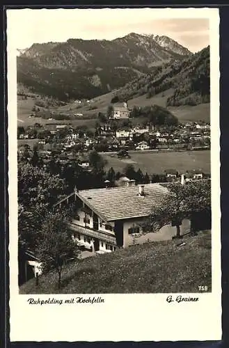 AK Ruhpolding, Ortsansicht mit Hochfelln