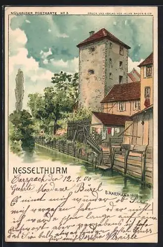 Lithographie Mulhouse, Tour de Nesle