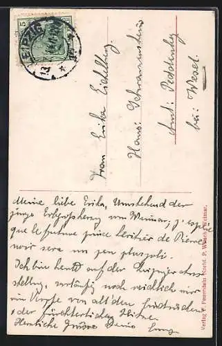 AK Wilhelm Ernst, Erbgrossherzog von Sachsen-Weimar-Eisenach, zum ersten Geburtstag 28. Juli 1913