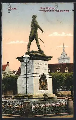 AK Colmar, Monument du Genéral Rapp