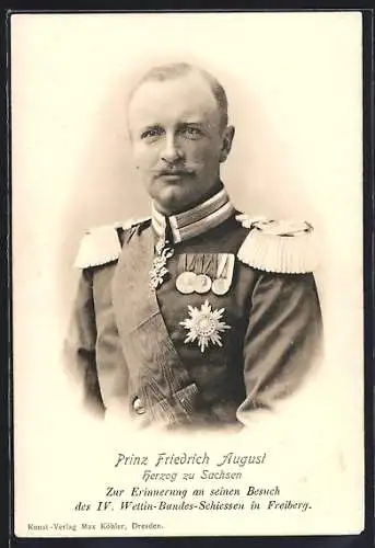 AK Prinz Friedrich August Herzog zu Sachsen