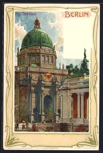 Künstler-AK Heinrich Kley: Berlin, Partie am kgl. Schloss