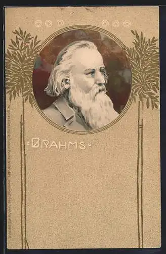 AK Portrait von Johannes Brahms