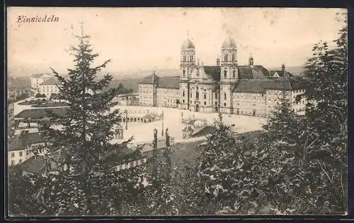 AK Einsiedeln, Blick auf das Kloster