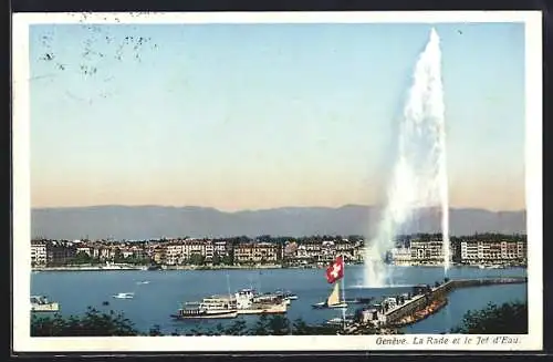 AK Genève, La Rade et le Jet d`Eau