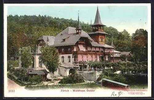 AK Zürich, Das Gasthaus Waldhaus Dolder