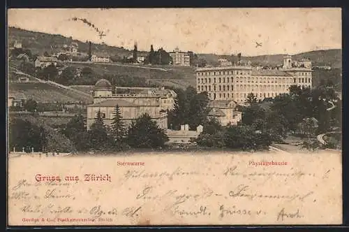 AK Zürich, Sternwarte und Physikgebäude