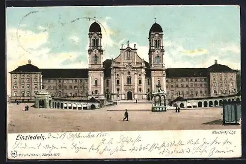 AK Einsiedeln, Blick auf die Klosterkirche