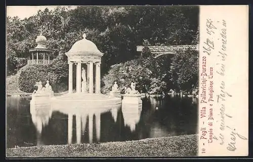 AK Pegli, Villa Pallavicini-Durazzo, Tempio di Diana e Padiglione Turco