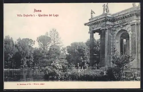 AK Roma, Villa Umberto I., Giardino del Lago