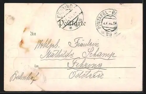 AK Pontafel, Ortsansicht mit Bergpanorama