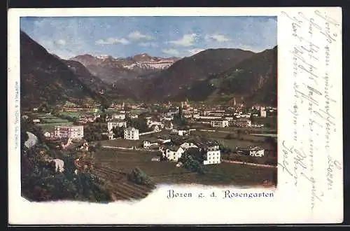 AK Bozen, Panorama g. d. Rosengarten