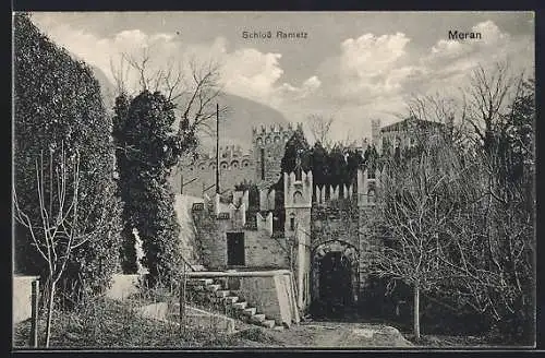 AK Meran, Blick auf Schloss Rametz