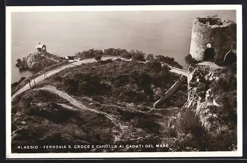 AK Alassio, Ferrovia S. Croce e Capella ai Caduti del Mare