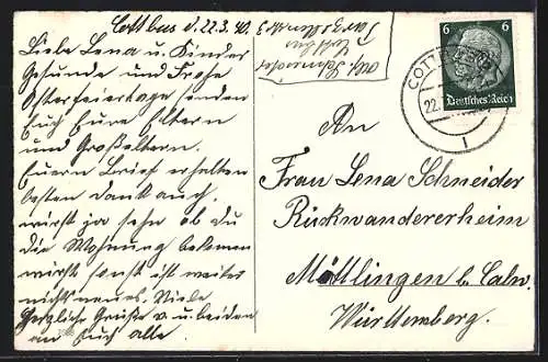 AK Osterkükenfamilie im Eierhäuschen und Osterküken-Familie auf Motorrad mit Beiwagen, Ostergruss