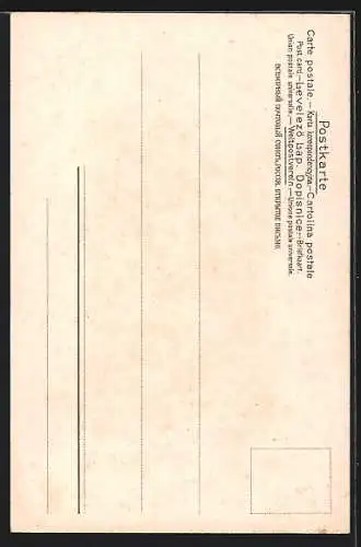 Lithographie Frisch geschlüpfte Küken auf der Hühnerleiter, Ostergruss