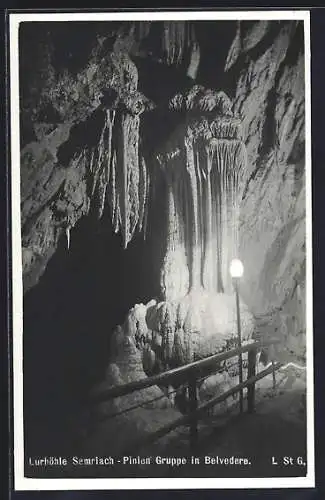 AK Semriach, Lurhöhle, Pinien-Gruppe in Belvedere