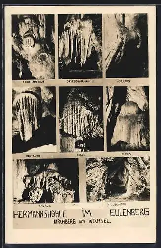 AK Kirchberg, Innenansichten der Hermannshöhle im Eulenberg