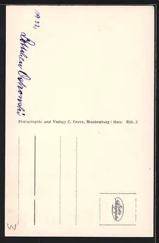 AK Rübeland /Harz, Hermannshöhle, Weisses Gewand