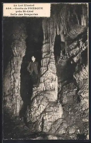 AK St-Céré, Grotte de Presque, Salle des Draperies