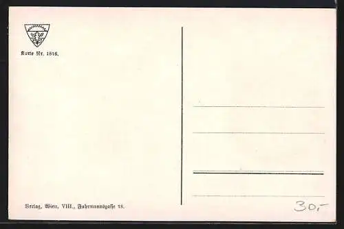 AK Deutscher Schulverein Nr. 1816: Mödling, Motiv vom Beethovenhaus