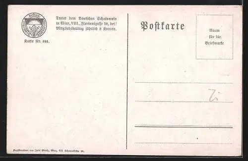 AK Deutscher Schulverein Nr. 884: Ausnahmsstüberl