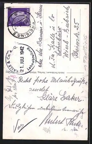 AK Freising, Gasthaus Braustüberl Weihenstephan, Terrasse und Innenansicht
