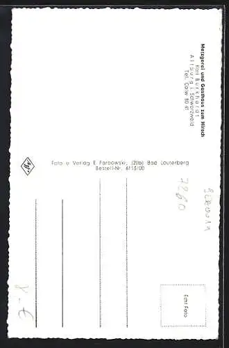 AK Altburg i. Schwarzwald, Metzgerei und Gasthaus zum Hirsch v. Karl Burkhardt
