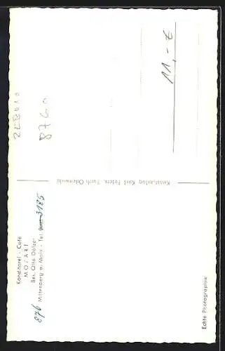 AK Miltenberg a. Main, Konditorei.Café Mozart v. Otto Dölzer