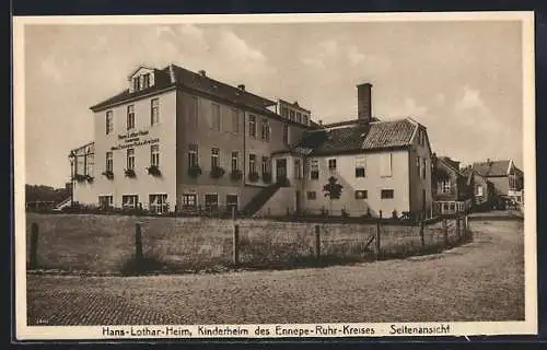 AK Norderney, Hans-Lothar-Heim, Kinderheim des Ennepe-Ruhr-Kreises, Seitenansicht