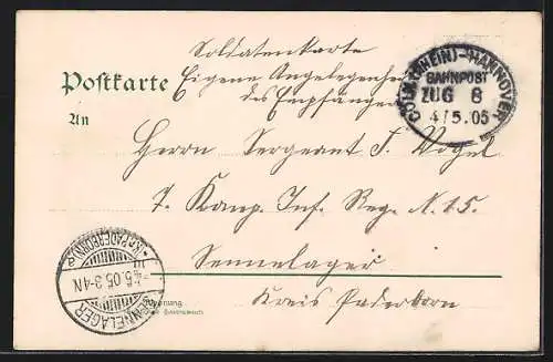 AK Porta Westfalica, Totalansicht, Kaiser-Wilhelm-Denkmal, Um 1900