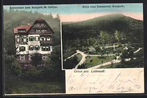 AK Liebenzell, Restaurant zum Kurpark M. Sattler, Aussicht