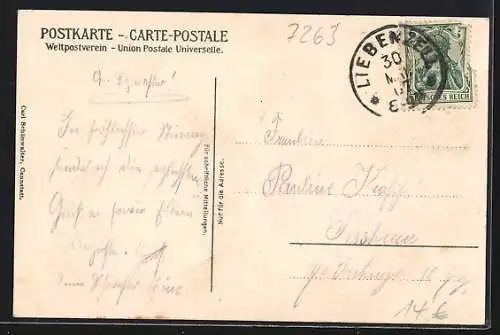 AK Liebenzell, Restaurant zum Kurpark M. Sattler, Aussicht