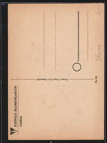 AK Gladiolen zum Namenstag