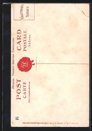 AK London, Franco-British Exhibition, Colonnade, Palace of Music