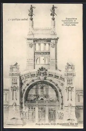 AK Liége, Exposition Universelle1905, Le portique central