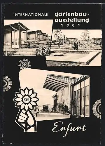 AK Erfurt, Internationale Gartenbauausstellung 1961, Gelände der IGA