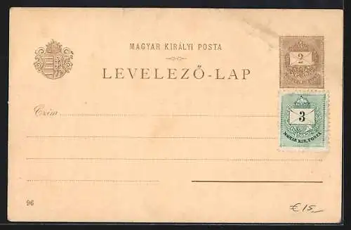 Lithographie Budapest, Exposition millenaire, Cour style Renaissance