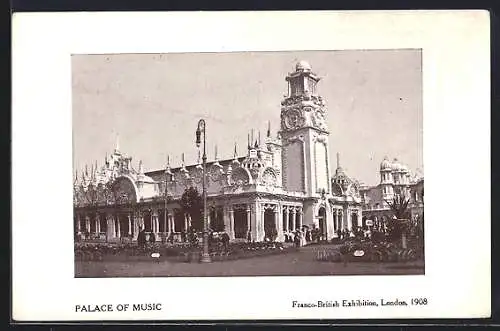 AK London, Franco-British Exhibition 1908, Palace of Music