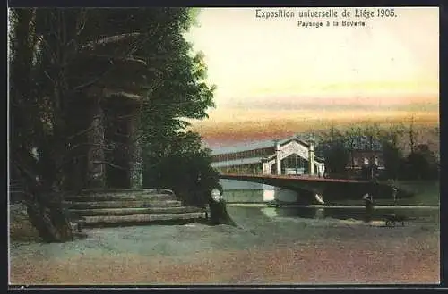 AK Liége, Exposition universelle 1905, Paysage à la Boverie