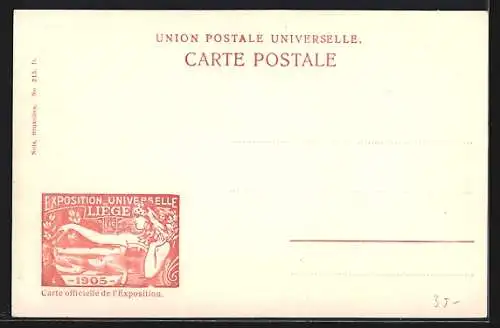 AK Liège, Exposition universelle 1905, Vue générale des Halles, Ausstellung